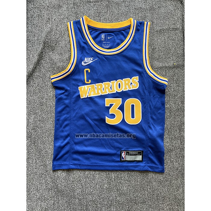 Camiseta Nino Golden State Warriors Stephen Curry NO 30 Classic 2022-23 Azul